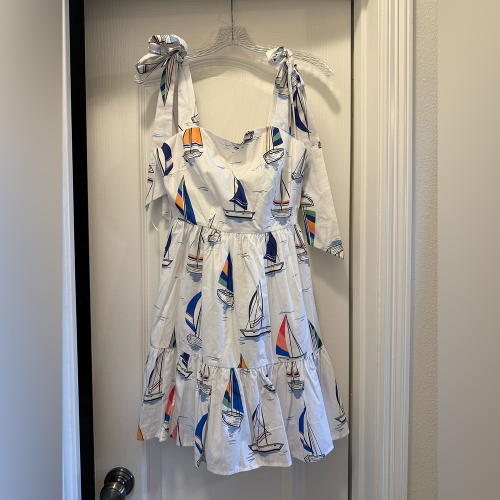 Nautical Print Mini Dress